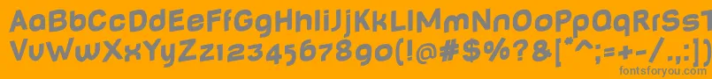 BabyMinefatJumping Font – Gray Fonts on Orange Background