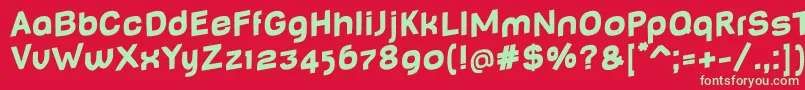 BabyMinefatJumping Font – Green Fonts on Red Background