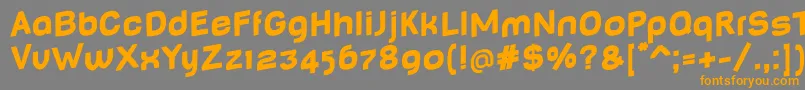 BabyMinefatJumping Font – Orange Fonts on Gray Background