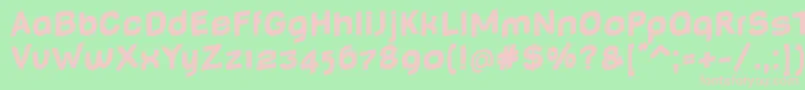 BabyMinefatJumping Font – Pink Fonts on Green Background