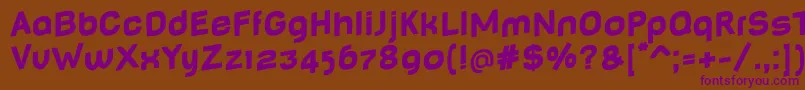 BabyMinefatJumping Font – Purple Fonts on Brown Background