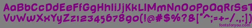BabyMinefatJumping Font – Purple Fonts on Gray Background