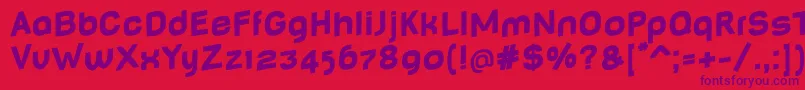 BabyMinefatJumping Font – Purple Fonts on Red Background
