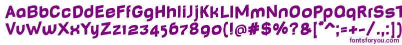 BabyMinefatJumping Font – Purple Fonts on White Background