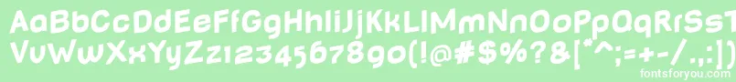 BabyMinefatJumping Font – White Fonts on Green Background