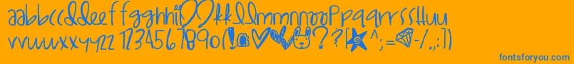 Weitere Informationen zur Lilegypt-Schriftart Lilegypt-Schriftart – Blaue Schriften auf orangefarbenem Hintergrund