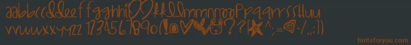 Lilegypt-Schriftart – Braune Schriften auf schwarzem Hintergrund