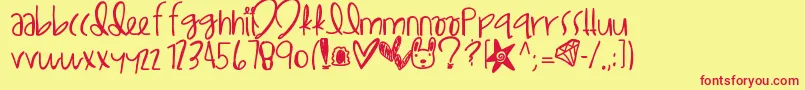 Lilegypt Font – Red Fonts on Yellow Background