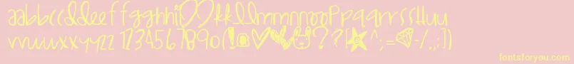 Lilegypt Font – Yellow Fonts on Pink Background