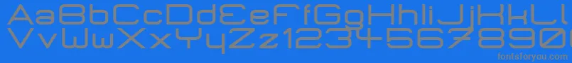 フォントMicrombd – 青い背景に灰色の文字