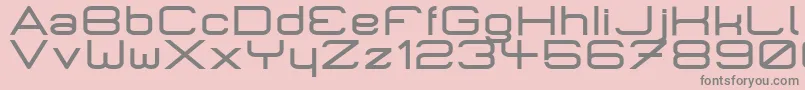 フォントMicrombd – ピンクの背景に灰色の文字