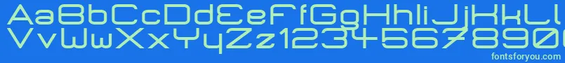 Micrombd Font – Green Fonts on Blue Background