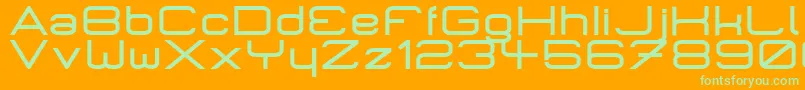 Micrombd Font – Green Fonts on Orange Background