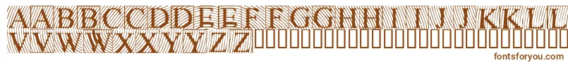Lowengravedcapslight-fontti – ruskeat fontit valkoisella taustalla