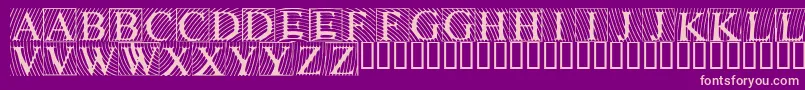 Lowengravedcapslight Font – Pink Fonts on Purple Background