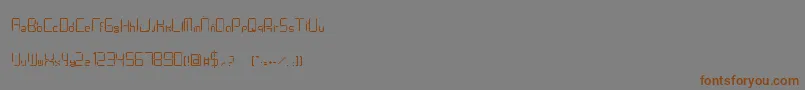 Limh-Schriftart – Braune Schriften auf grauem Hintergrund