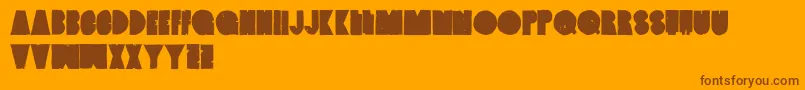 Шрифт VintagedenimSetb – коричневые шрифты на оранжевом фоне