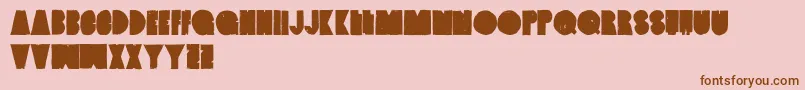 VintagedenimSetb-Schriftart – Braune Schriften auf rosa Hintergrund
