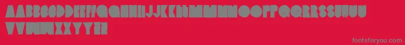 VintagedenimSetb Font – Gray Fonts on Red Background