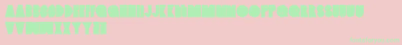 VintagedenimSetb-Schriftart – Grüne Schriften auf rosa Hintergrund