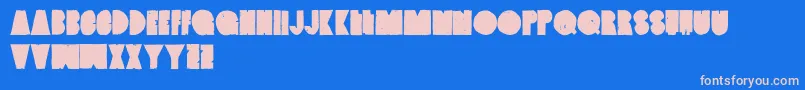 VintagedenimSetb Font – Pink Fonts on Blue Background