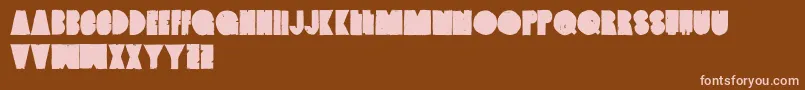 VintagedenimSetb Font – Pink Fonts on Brown Background