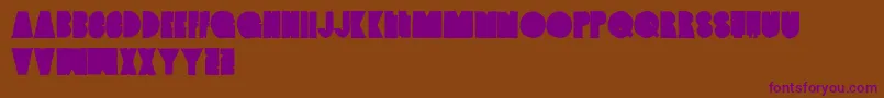 VintagedenimSetb Font – Purple Fonts on Brown Background