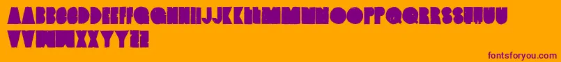 VintagedenimSetb Font – Purple Fonts on Orange Background