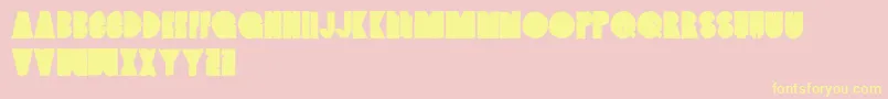 VintagedenimSetb Font – Yellow Fonts on Pink Background