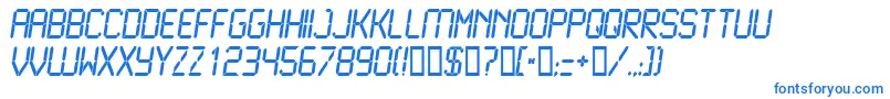 Weitere Informationen zur LcdN-Schriftart LcdN-Schriftart – Blaue Schriften