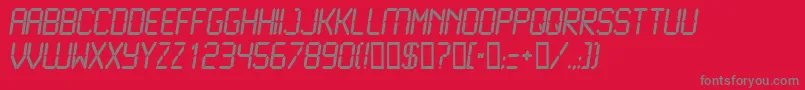 LcdN Font – Gray Fonts on Red Background