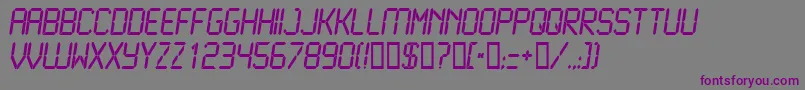 LcdN Font – Purple Fonts on Gray Background