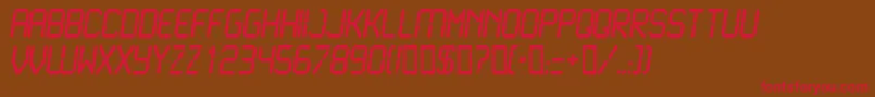 LcdN Font – Red Fonts on Brown Background