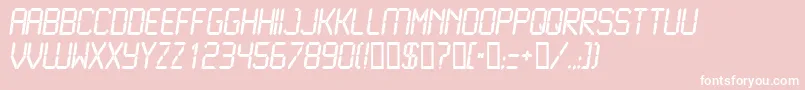 LcdN Font – White Fonts on Pink Background