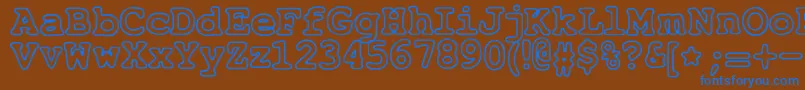 JustAnotherCourier Font – Blue Fonts on Brown Background