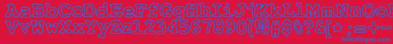 JustAnotherCourier Font – Blue Fonts on Red Background