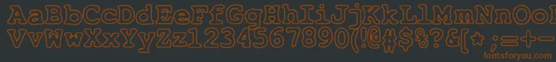 JustAnotherCourier Font – Brown Fonts on Black Background