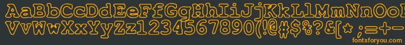 JustAnotherCourier Font – Orange Fonts on Black Background