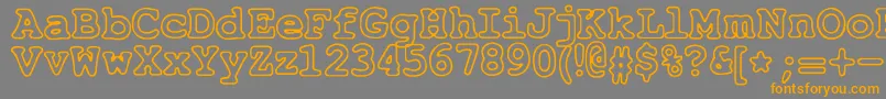 JustAnotherCourier Font – Orange Fonts on Gray Background