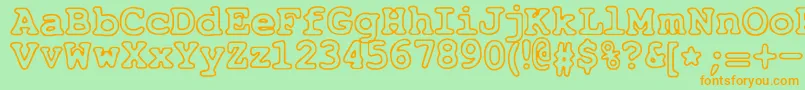 JustAnotherCourier Font – Orange Fonts on Green Background