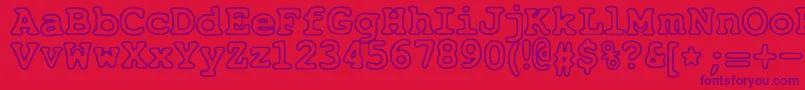 JustAnotherCourier Font – Purple Fonts on Red Background