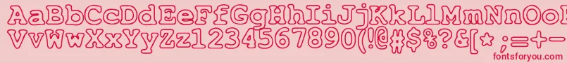 JustAnotherCourier Font – Red Fonts on Pink Background