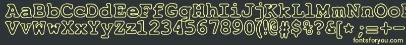 JustAnotherCourier Font – Yellow Fonts on Black Background