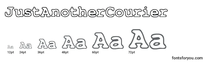 JustAnotherCourier Font Sizes