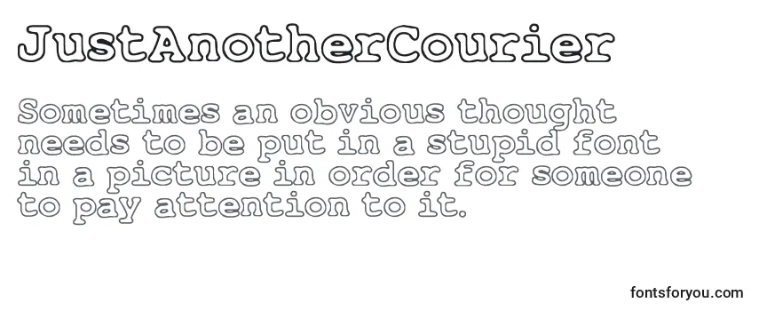 Review of the JustAnotherCourier Font