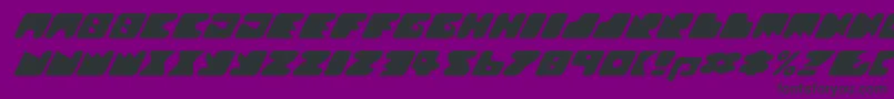 Fonte Texroundmm – fontes pretas em um fundo violeta