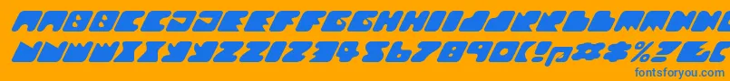 Saiba mais sobre a fonte Texroundmm Fonte Texroundmm – fontes azuis em um fundo laranja
