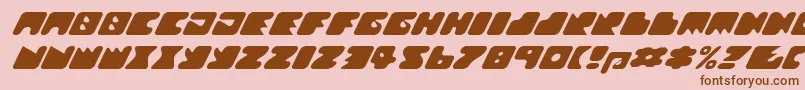 Fonte Texroundmm – fontes marrons em um fundo rosa