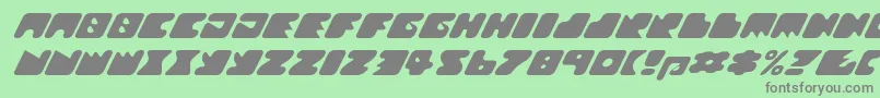 Fonte Texroundmm – fontes cinzas em um fundo verde