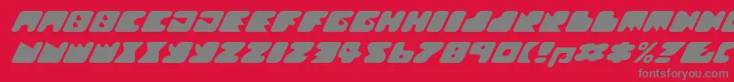 Texroundmm-Schriftart – Graue Schriften auf rotem Hintergrund